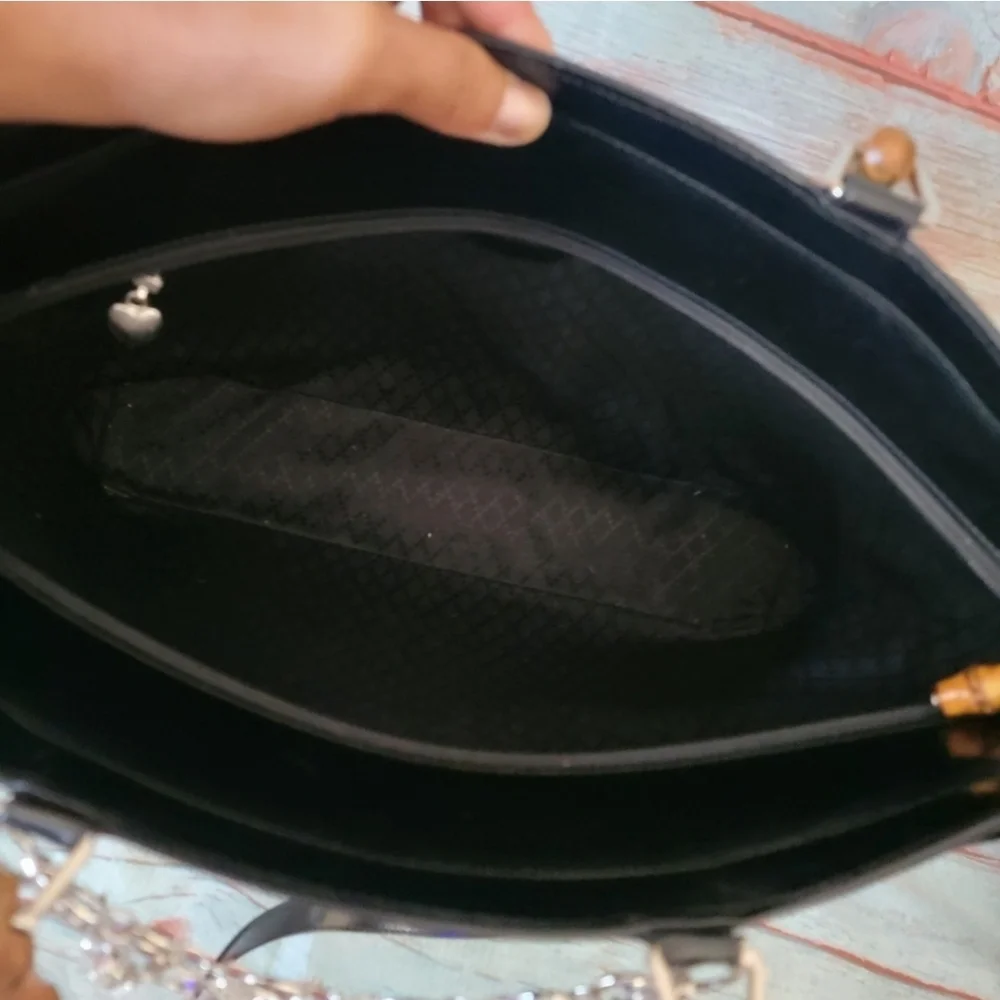 Authentic Gucci Bamboo Tote Shoulder Bag with Strap - Picture 11 of 15